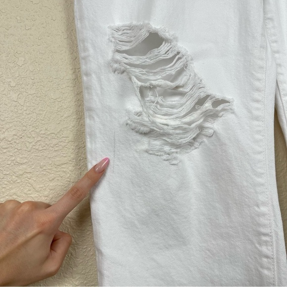 Good American Good ‘90s Duster Natural Fray In White035 Jeans Size 2/26 Women - Picture 16 of 16